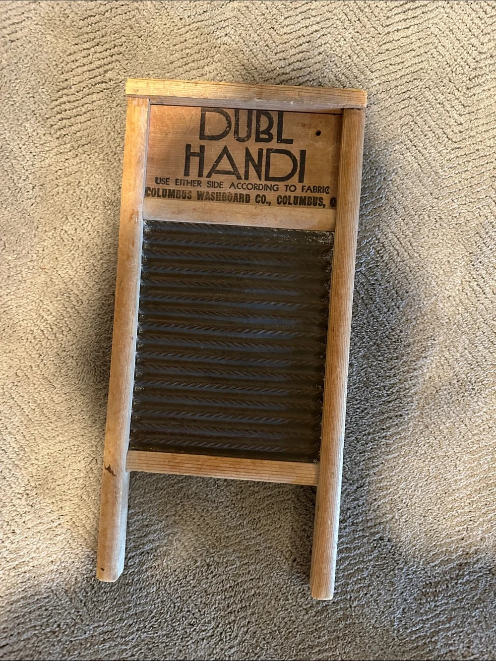 Vintage Wooden Washboard - Brown Wood